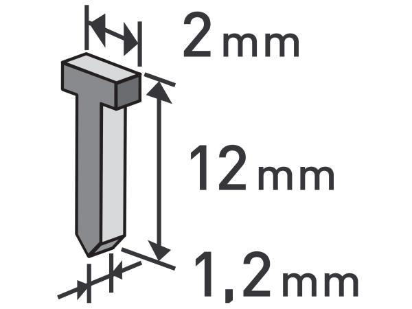EXTOL PREMIUM 8852404 - hřebíky, balení 1000ks, 12mm, 2,0x0,52x1,2mm