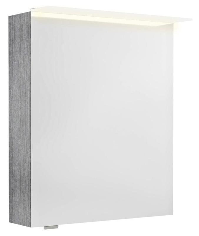 LINEX galerka s LED osvětlením, 60x70x15cm, levá/pravá, dub stříbrný (LX060-0011)