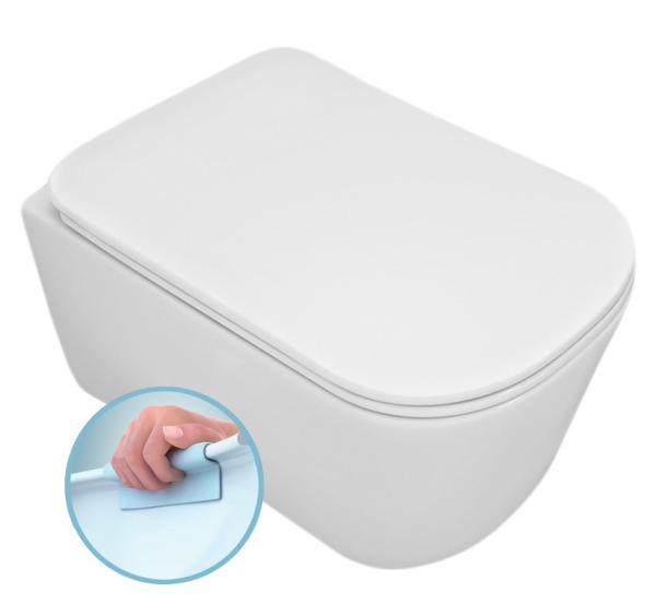 TRIBECA závěsná WC mísa, Rimless, 35x54 cm, bílá (511401)