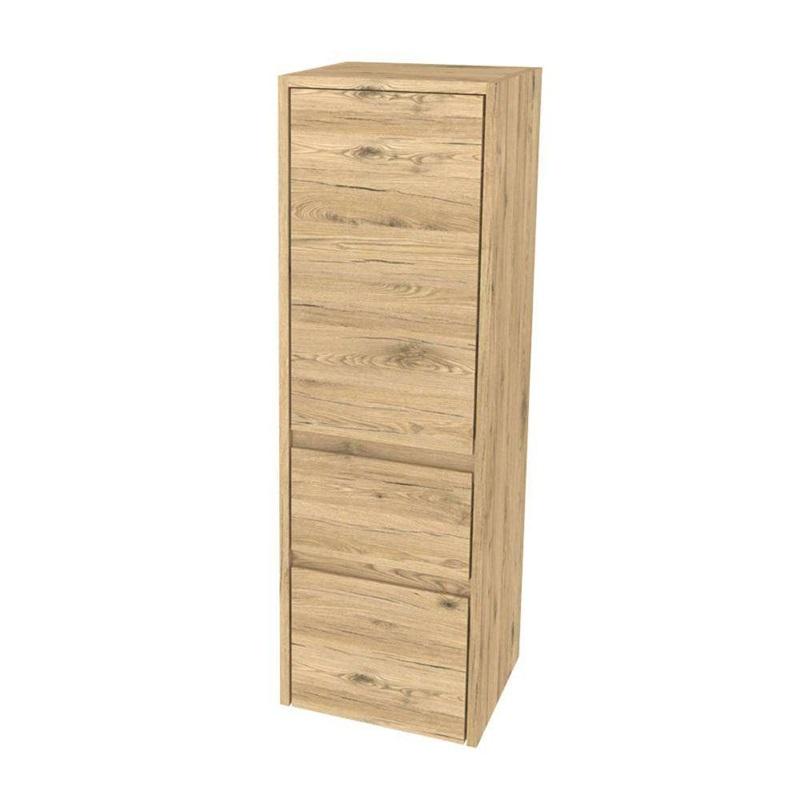 Opto koupelnová skříňka vysoká 125 cm, levé otevírání, Multidecor, Dub San remo sand