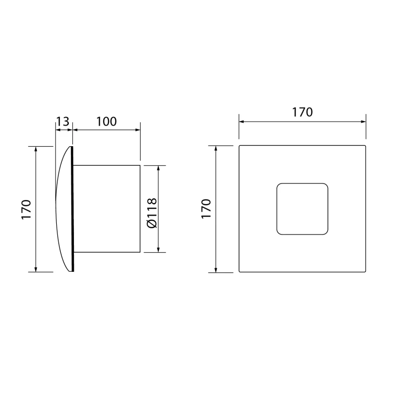 SILENTIS 12 INOX T koupelnový ventilátor axiální s časovačem, 20W, 120mm, nerez mat 1
