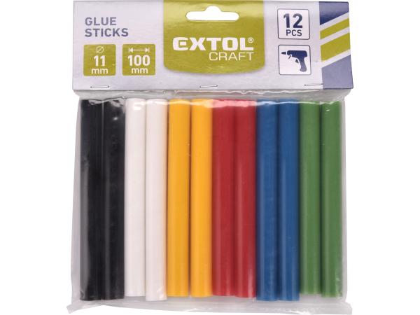 EXTOL CRAFT 9909 - tyčinky tavné, mix barev, pr.11x100mm, 12ks