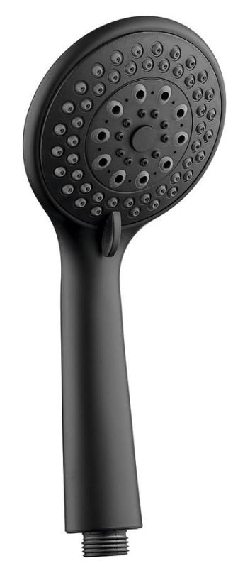 Ruční masážní sprcha, 3 režimy sprchování, průměr 100mm, ABS/černá (SC106)