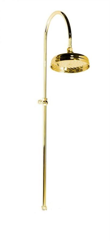 ANTEA sprchový sloup k napojení na baterii, hlavová sprcha, zlato (SET015)