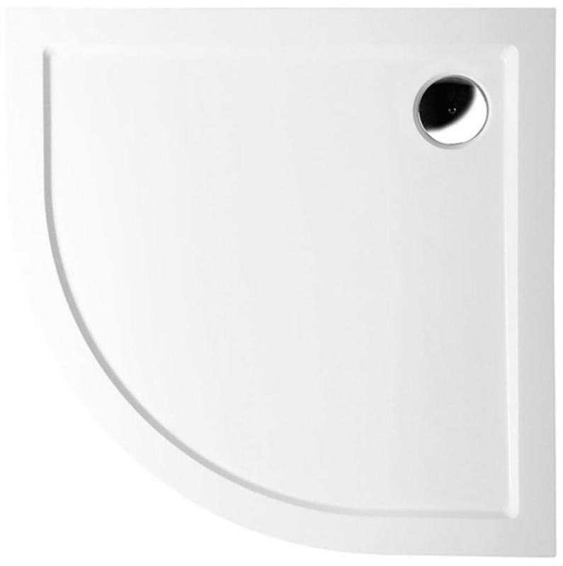 SERA sprchová vanička z litého mramoru, čtvrtkruh 100x100x4cm, R550, bílá (62111)