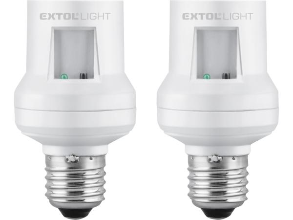EXTOL LIGHT 43810 - objímka na žárovku dálkově ovládaná, 2ks, rozšiřující sada, max. 60W ž