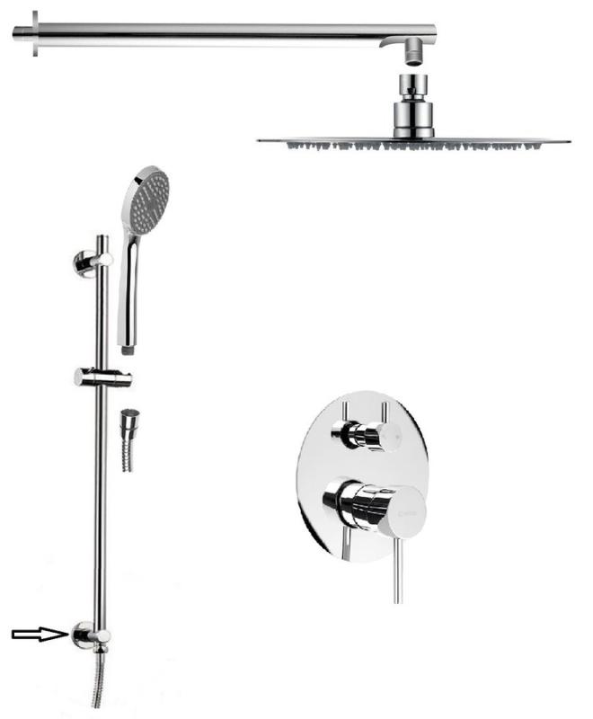 RHAPSODY podomítkový sprchový set s pákovou baterií, 2 výstupy, posuvný držák sprchy (5583Q-03)