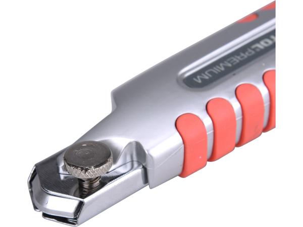 EXTOL PREMIUM 8855015 - nůž ulamovací s kovovou výstuhou a zásobníkem, 18mm Auto-lock