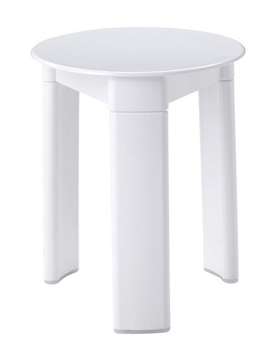 TRIO koupelnová stolička, průměr 33x40cm, bílá