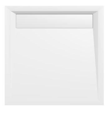 ARENA sprchová vanička z litého mramoru se záklopem, čtverec 90x90x4cm, bílá (71601)