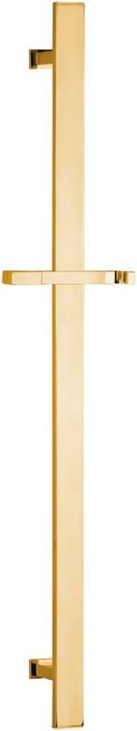 Sprchová tyč, posuvný držák, hranatá, 700 mm, zlato (SC417)