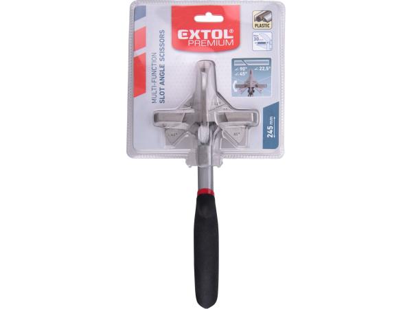 EXTOL PREMIUM 8831190 - nůžky multifunkční-úhlové na plast. lišty/profily, 245mm