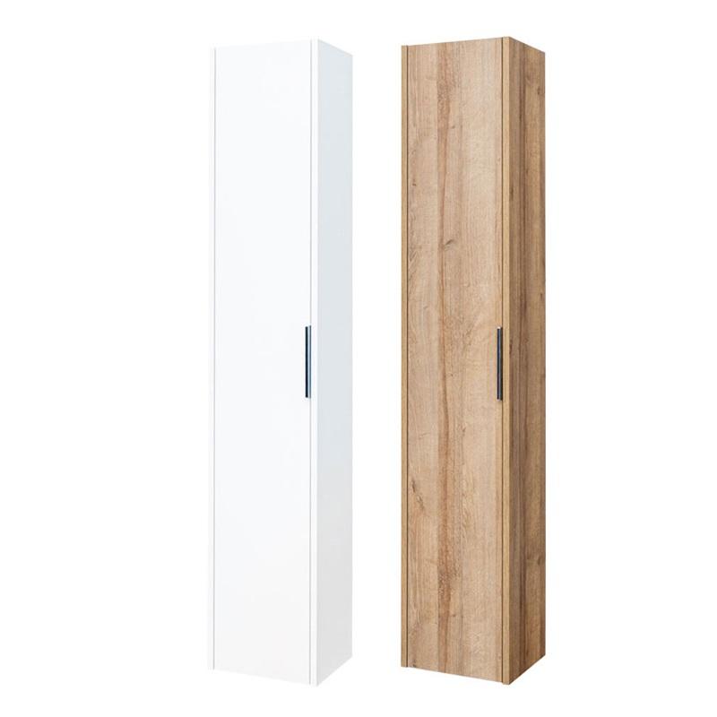 MEREO MP6702 Vigo, koupelnová skříňka vysoká 170 cm, levé nebo pravé otevírání, bílá, dub