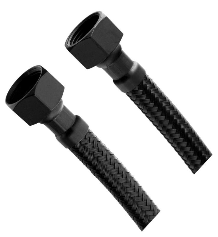Flexibilní nerezová hadice FxF 3/8"x3/8", 60cm, černá mat