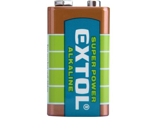 EXTOL ENERGY 42016 - baterie alkalické, 1ks, 9V (6LR61)