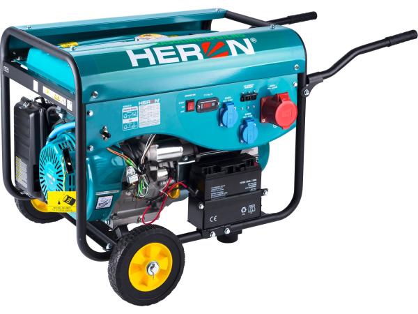 HERON 8896319 - elektrocentrála benzínová a plynová (LPG/NG) 13HP/5,5kW (400V) 2x2kW (230V