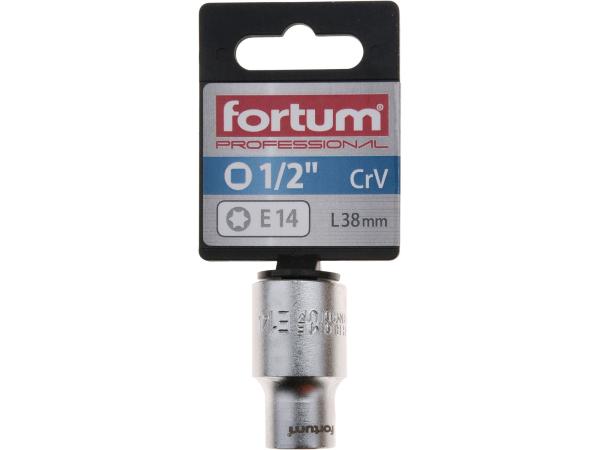 FORTUM 4700702 - hlavice nástrčná vnitřní TORX 1/2", E 14, L 38mm