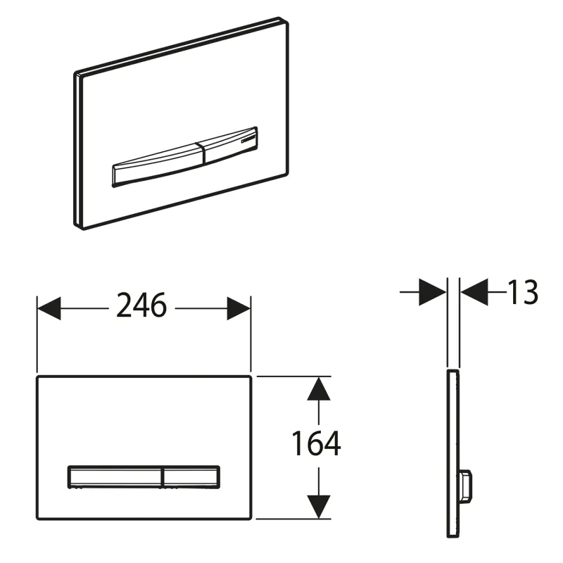 GEBERIT SIGMA50 ovládací tlačítko, bílá lesk/chrom (115.788.11.2)