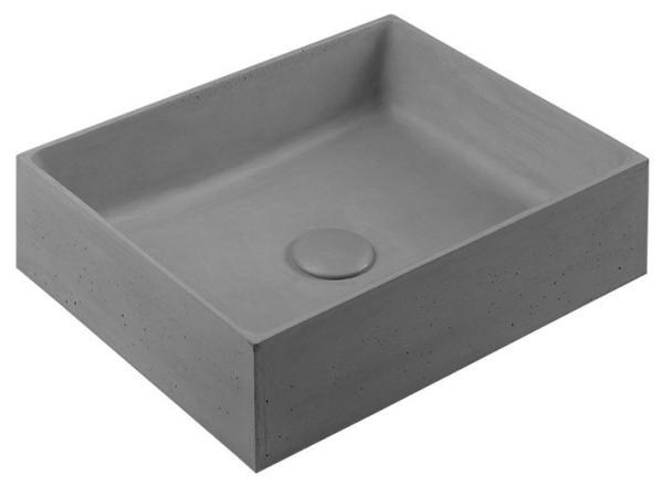 FORMIGO betonové umyvadlo, 47,5x14x36,5 cm, šedá (FG019)