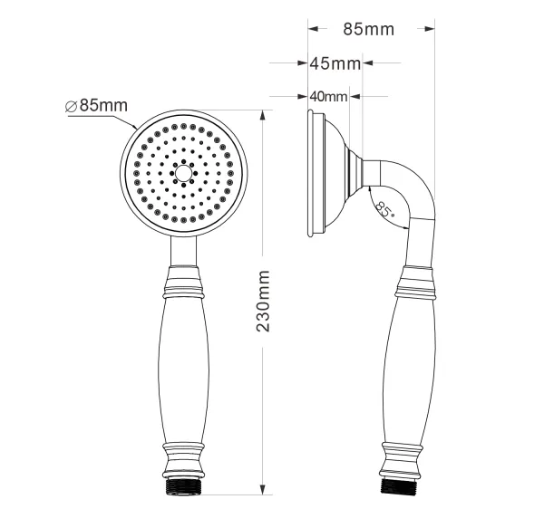 DREAMART ruční sprcha, 230mm, chrom (DOC148)
