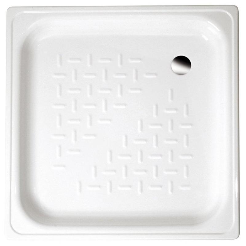 Smaltovaná sprchová vanička, čtverec 80x80x16cm, bílá (PD80X80)