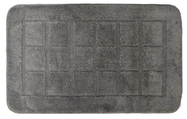 DELHI Koupelnová předložka 50x80 cm s protiskluzem, 100% polyester, tmavě šedá