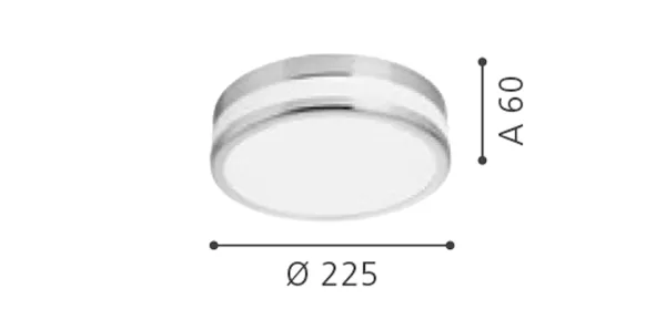 PALERMO koupelnové stropní LED svítidlo průměr 225mm, 11W, IP44, 230V (94998)