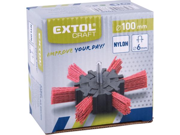 EXTOL CRAFT 17060 - kartáč okružní leštící, O 100mm, NYLON