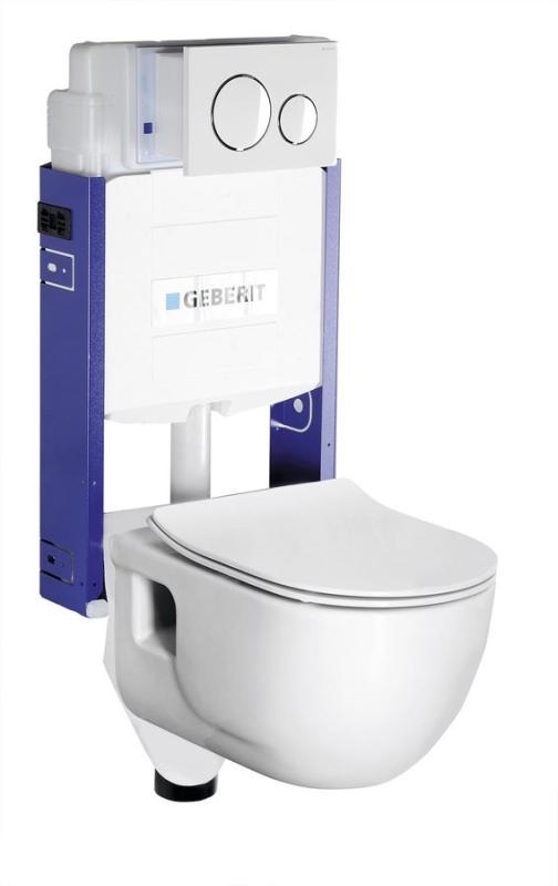 WC SADA závěsné WC Brilla s nádržkou a tlačítkem Geberit, pro zazdění (WC-SADA-14)