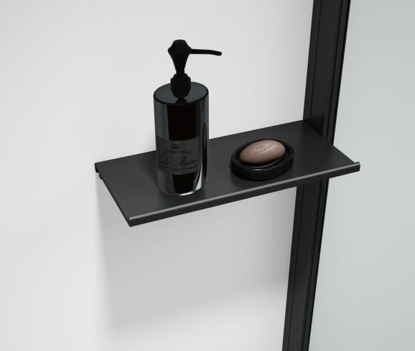 ESCA SHELF polička do profilu 230x120mm, černá mat