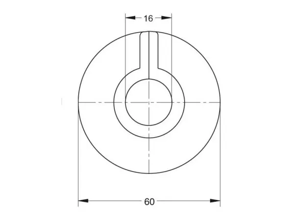 Krycí rozeta na potrubí k radiátorům, průměr 16 mm, ABS/bílá (9930DN16B0)