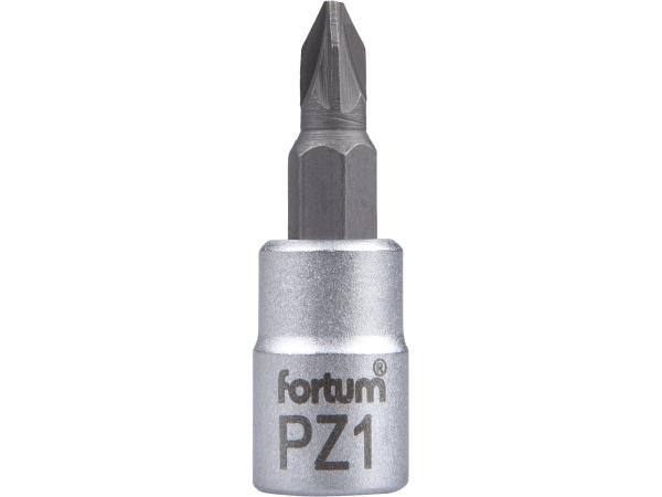 FORTUM 4701821 - hlavice zástrčná 1/4" hrot pozidriv, PZ 1, L 37mm