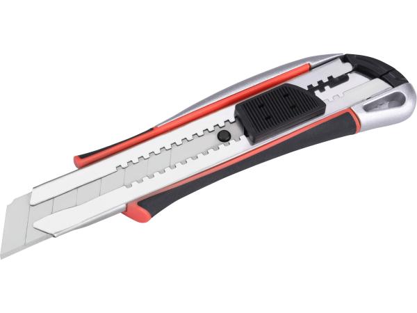 EXTOL PREMIUM 8855025 - nůž ulamovací kovový s výstuhou, 25mm Auto-lock