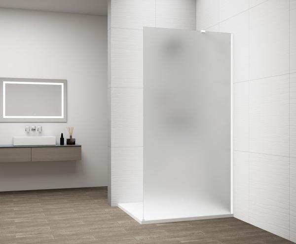 ESCA WHITE MATT jednodílná sprchová zástěna k instalaci ke stěně, matné sklo, 1000 mm