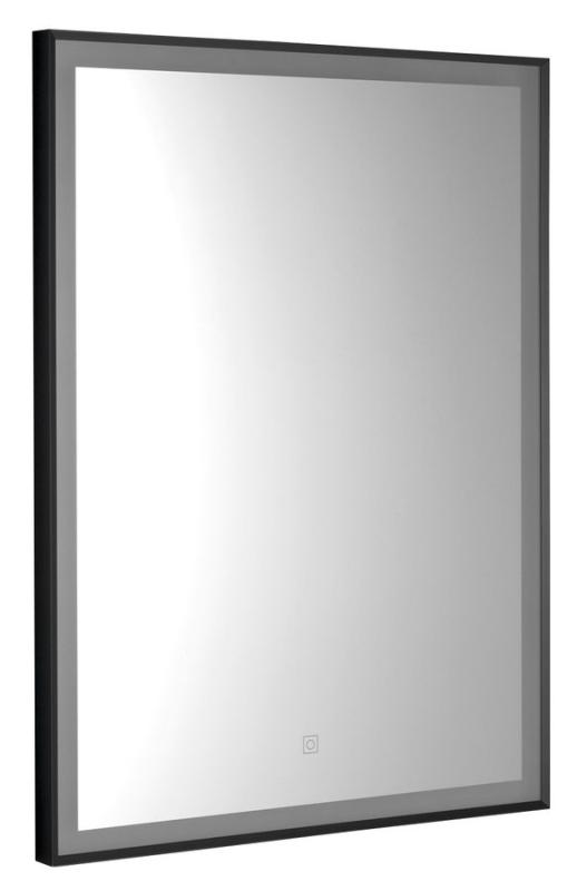 CORNA zrcadlo s LED osvětlením 60x80cm, dotykový senzor, stmívatelné, černá mat