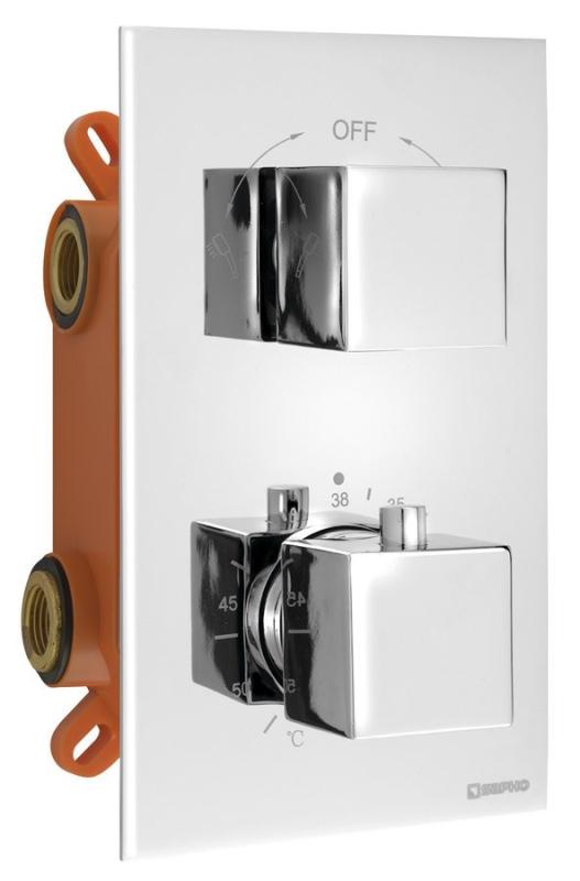 LATUS podomítková sprchová termostatická baterie, box, 2 výstupy, chrom (1102-62)