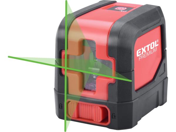 EXTOL PREMIUM 8823306 - laser zelený liniový, křížový samonivelační