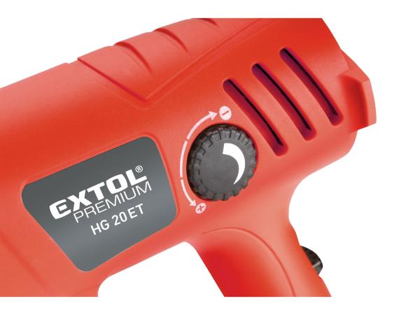 EXTOL PREMIUM 8894801 - pistole horkovzdušná s plynulou regulací teploty, 2000W