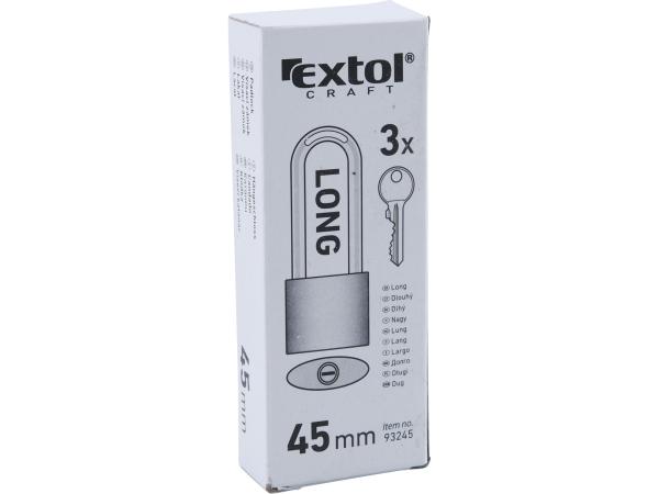 EXTOL CRAFT 93245 - zámek visací litinový, prodloužený, 45mm