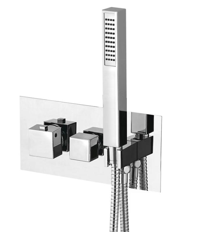 LATUS podomítková sprchová termostatická baterie vč. sprchy, 2 výstupy, chrom