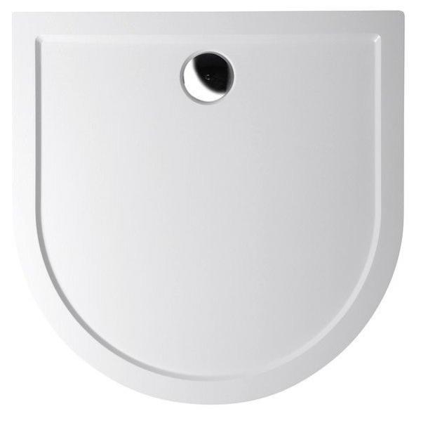 ISA 100 sprchová vanička z litého mramoru, půlkruh 100x100x4cm, bílá (72888)
