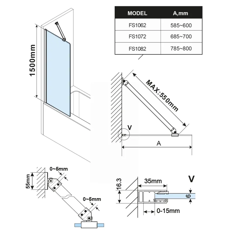 FISA čiré sklo 700x1500mm 1