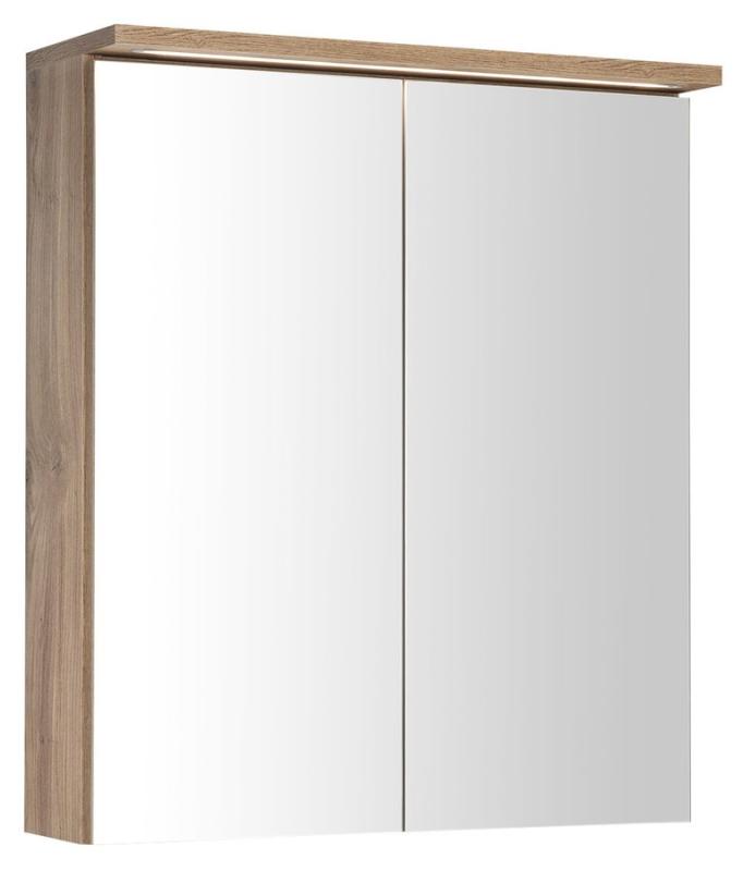 KAWA STRIP galerka s LED osvětlením 60x70x22cm, dub emporio