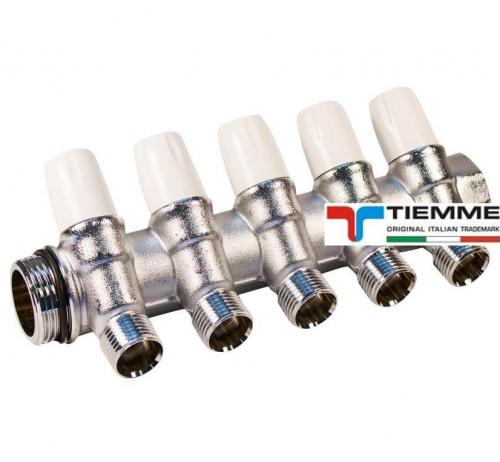 TIEMME 5-cestný rozdělovač MAXIMA, připojení 1/2" x 16, G 1"